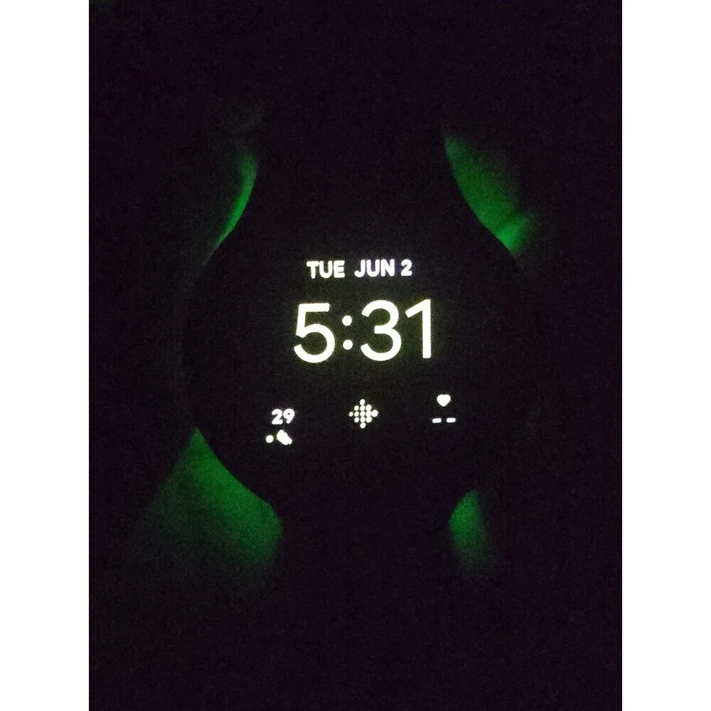 Google Pixel Watch 1st Gen GWT9R LTE 4G Black Smartwatch Fitbit Tested - Read